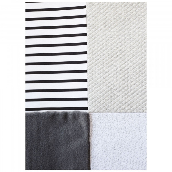 Tapis de chambre tapidou mosaïque gris blanc Doudou et compagnie