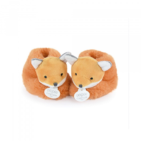 Chaussons avec hochet pour bébé unicef renard Doudou et compagnie