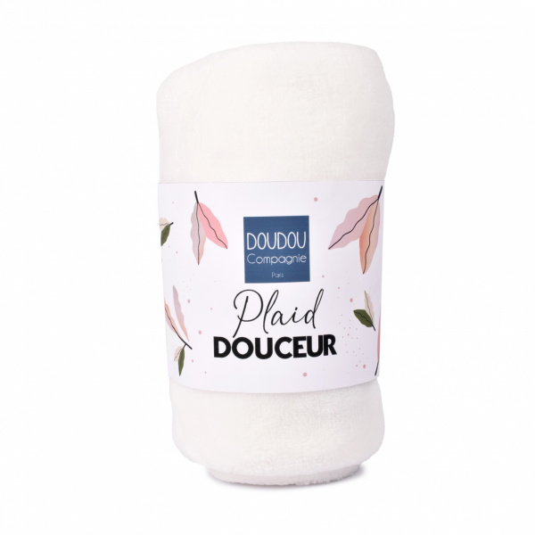 Plaid très doux pour bébé 70x100 cm beige Doudou et compagnie