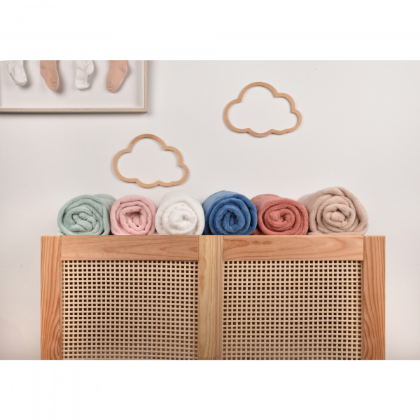 Plaid très doux pour bébé 70x100 cm vert amande Doudou et compagnie