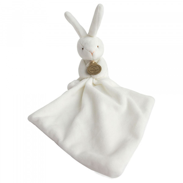 Doudou mouchoir boîte fleur lapin taupe Doudou et compagnie