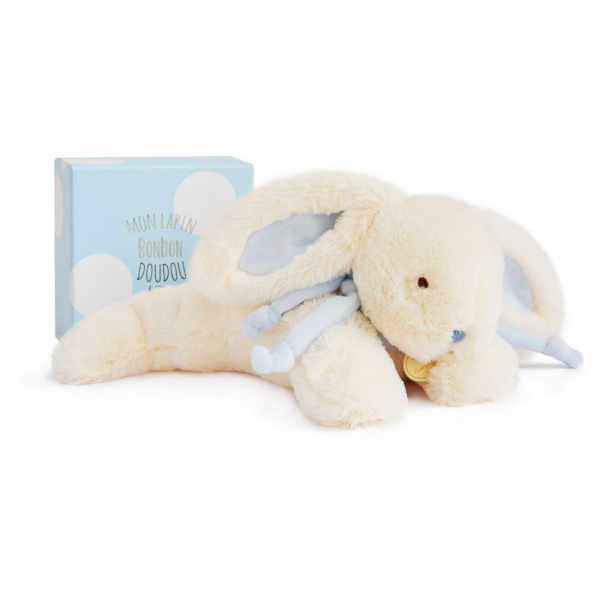 Grand doudou lapin bonbon bleu Doudou et compagnie
