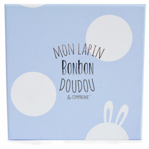 Grand doudou lapin bonbon bleu Doudou et compagnie
