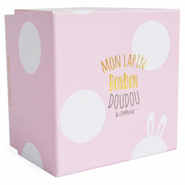 Grand doudou lapin bonbon rose Doudou et compagnie