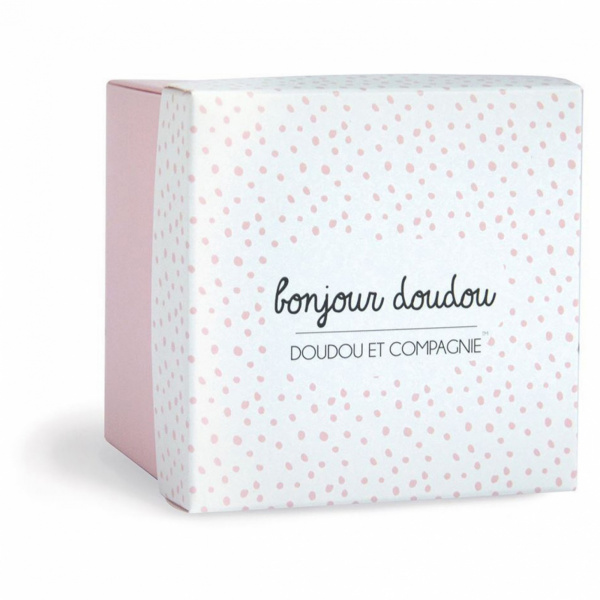 Doudou mouchoir boîte fleur lapin rose Doudou et compagnie