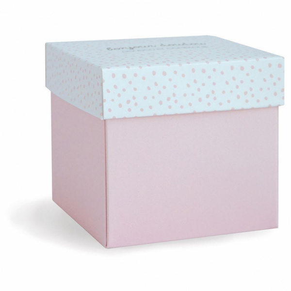Doudou mouchoir boîte fleur lapin rose Doudou et compagnie
