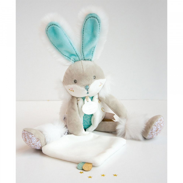 Doudou pantin lapin de sucre vert Doudou et compagnie