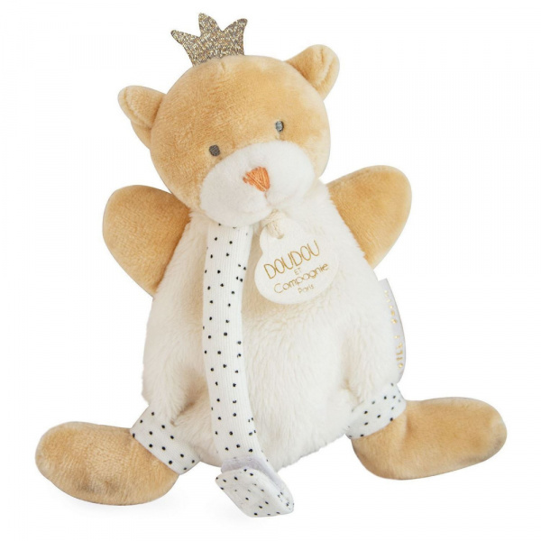 Doudou attache sucette perlidoudou ours petit roi Doudou et compagnie