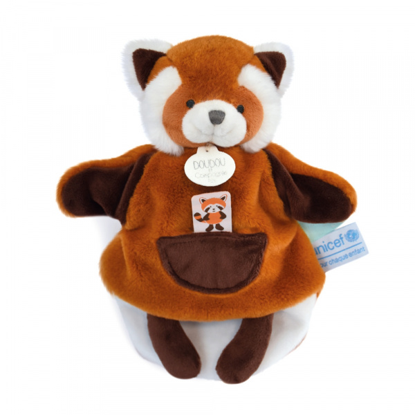 Doudou marionnette unicef panda roux Doudou et compagnie