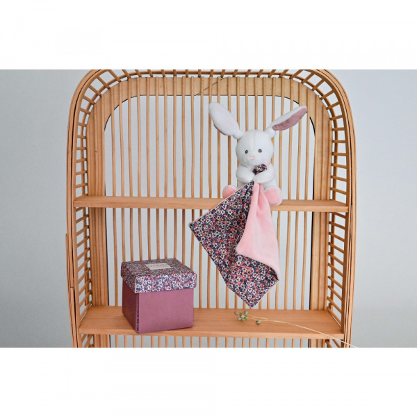 Doudou mouchoir boh'aime lapin rose Doudou et compagnie