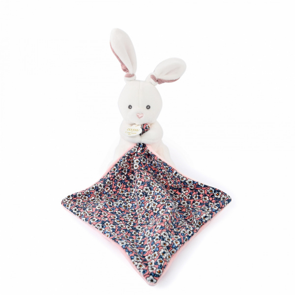 Doudou mouchoir boh'aime lapin rose Doudou et compagnie