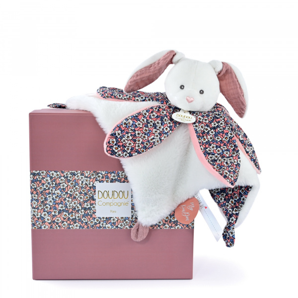 Doudou pétale boh'aime lapin rose Doudou et compagnie