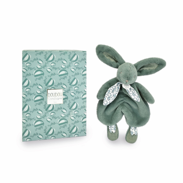 Doudou lapin vert sauge lapin doudou 29 cm Doudou et compagnie