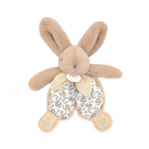 Doudou plat lapin beige sable lapin doudou 18 cm Doudou et compagnie