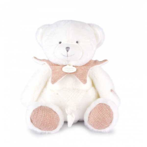 Doudou mouchoir ours 30 cm rose Doudou et compagnie