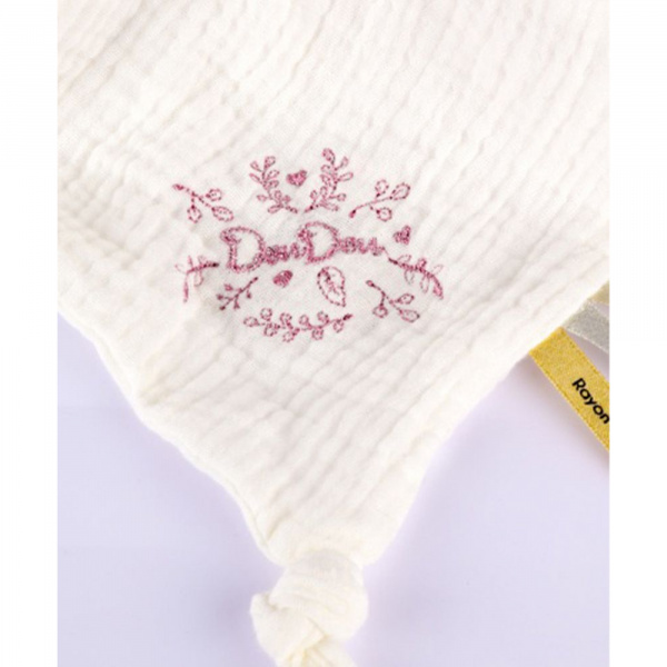 Doudou mouchoir ours 30 cm rose Doudou et compagnie