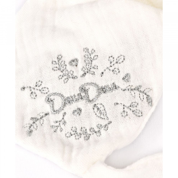 Doudou pantin attache sucette ours 20 cm argent Doudou et compagnie