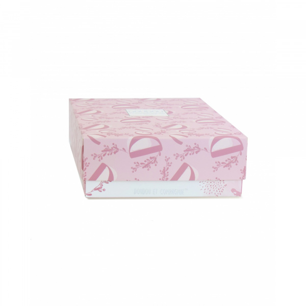 Doudou lapin mouchoir 10 cm rose Doudou et compagnie