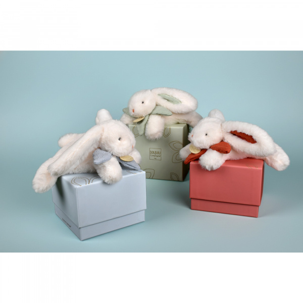 Doudou pantin lapin bonbon 20 cm sauge Doudou et compagnie