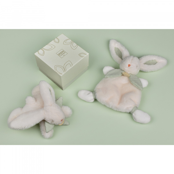 Doudou pantin lapin bonbon 20 cm sauge Doudou et compagnie