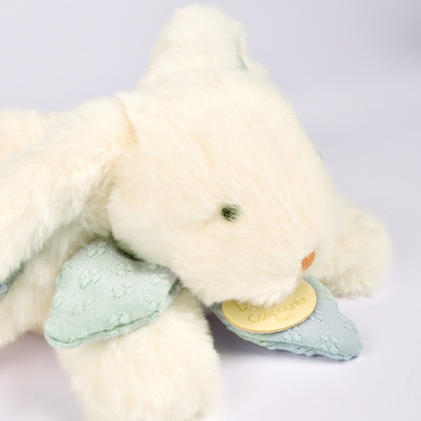 Doudou pantin lapin bonbon 20 cm bleu gris Doudou et compagnie