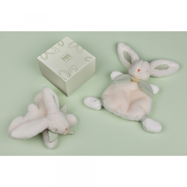 Doudou lapin bonbon 25 cm sauge Doudou et compagnie