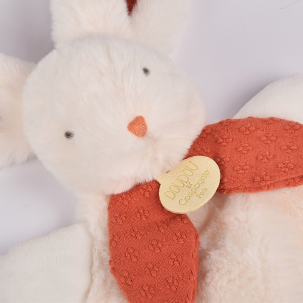 Doudou lapin bonbon 25 cm terracotta Doudou et compagnie