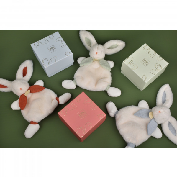 Doudou lapin bonbon 25 cm terracotta Doudou et compagnie