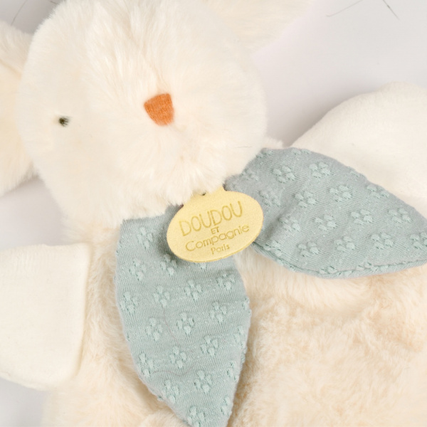 Doudou lapin bonbon 25 cm bleu gris Doudou et compagnie