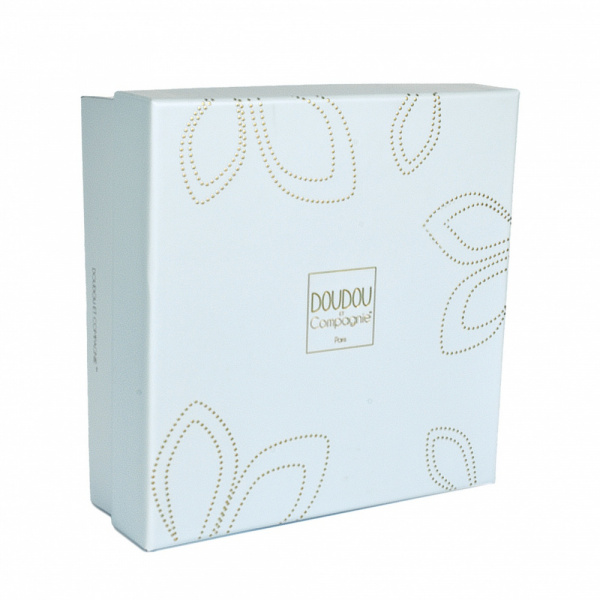 Doudou lapin bonbon 25 cm bleu gris Doudou et compagnie