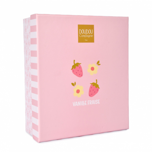 Doudou lapin 25 cm vanille fraise Doudou et compagnie
