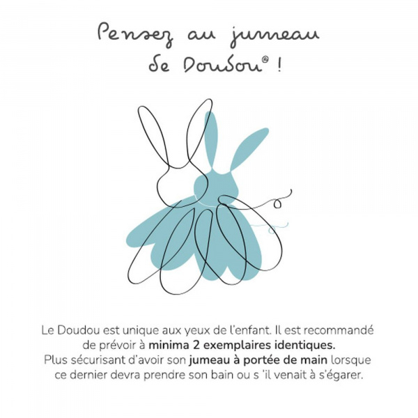 Doudou plat les chouchoux 20 cm souris Doudou et compagnie