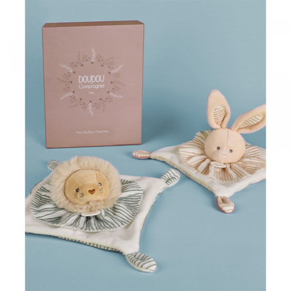Doudou plat les chouchoux 20 cm lion Doudou et compagnie