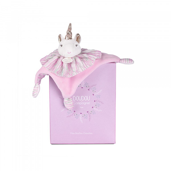 Doudou plat les chouchoux 20 cm licorne Doudou et compagnie