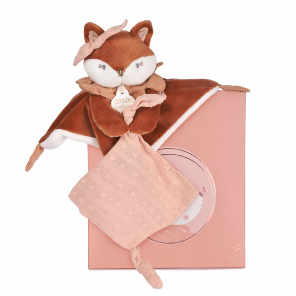 Doudou attache sucette 20 cm mina la renarde Doudou et compagnie