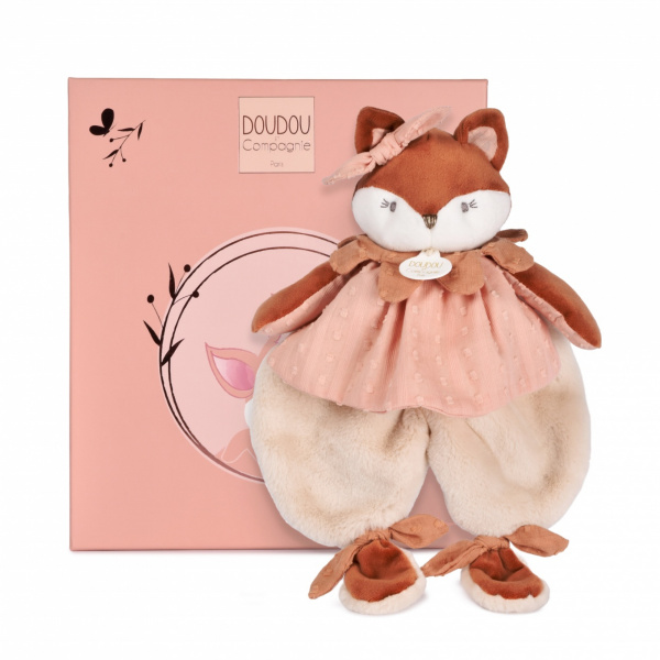 Doudou plat 29 cm mina la renarde Doudou et compagnie