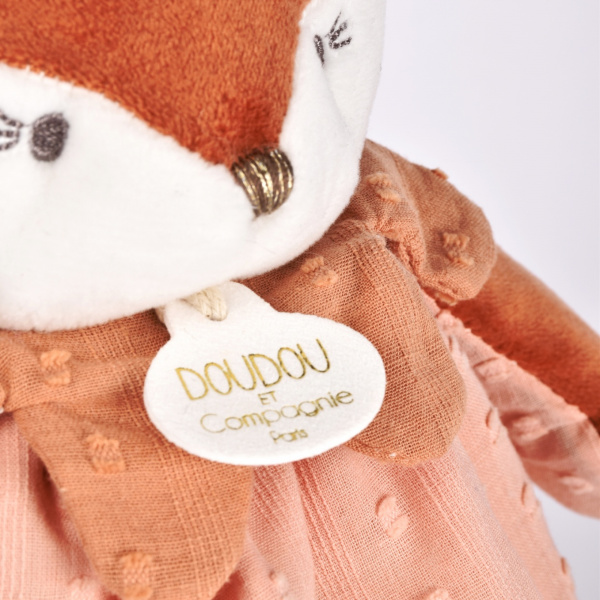 Doudou plat 29 cm mina la renarde Doudou et compagnie
