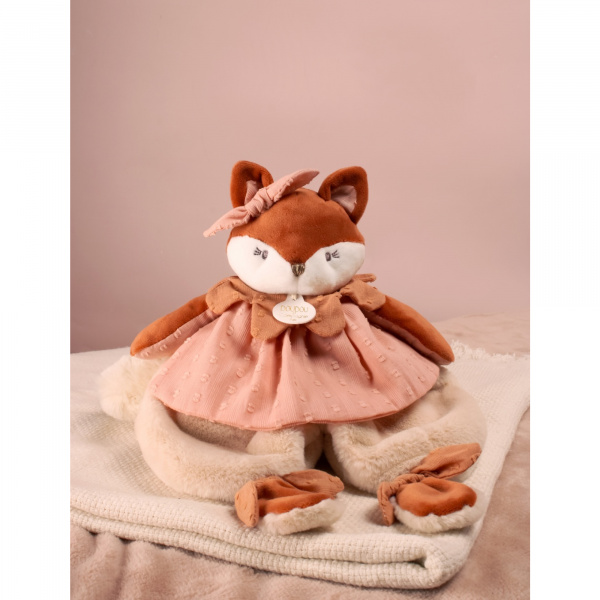 Doudou plat 29 cm mina la renarde Doudou et compagnie