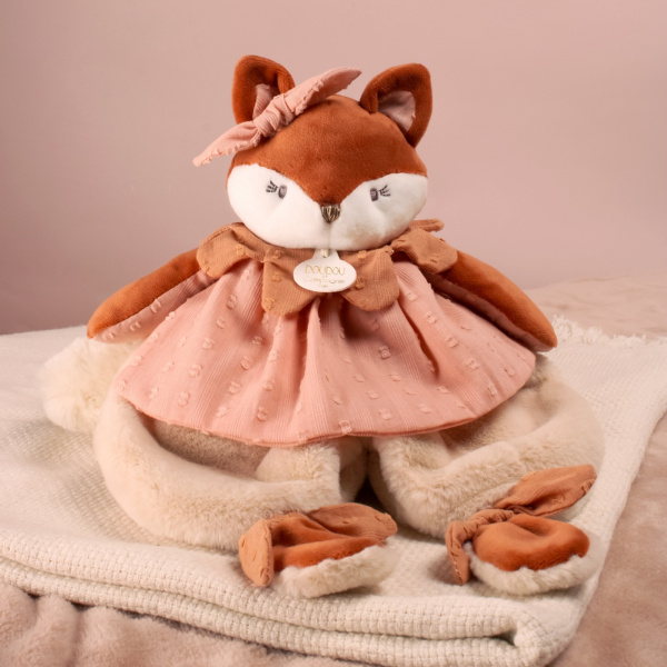 Doudou plat 29 cm mina la renarde Doudou et compagnie