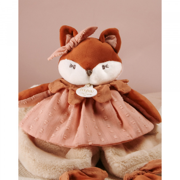 Doudou plat 29 cm mina la renarde Doudou et compagnie