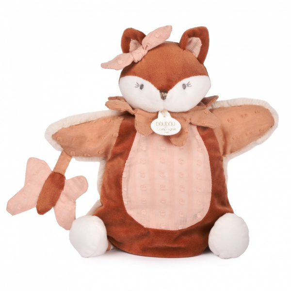 Doudou marionnette mina la renarde 25 cm Doudou et compagnie