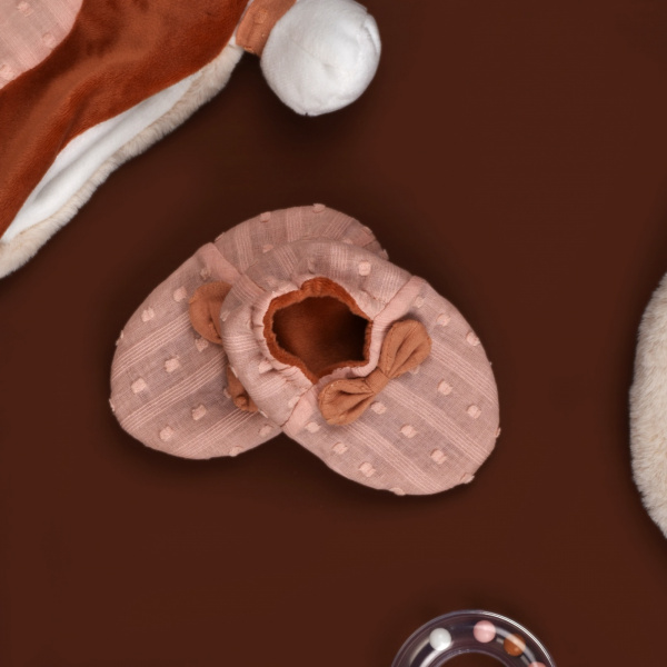 Coffret bébé doudou et chaussons mina la renarde Doudou et compagnie