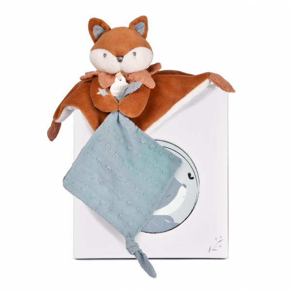 Doudou attache sucette 20 cm mina la renarde Doudou et compagnie