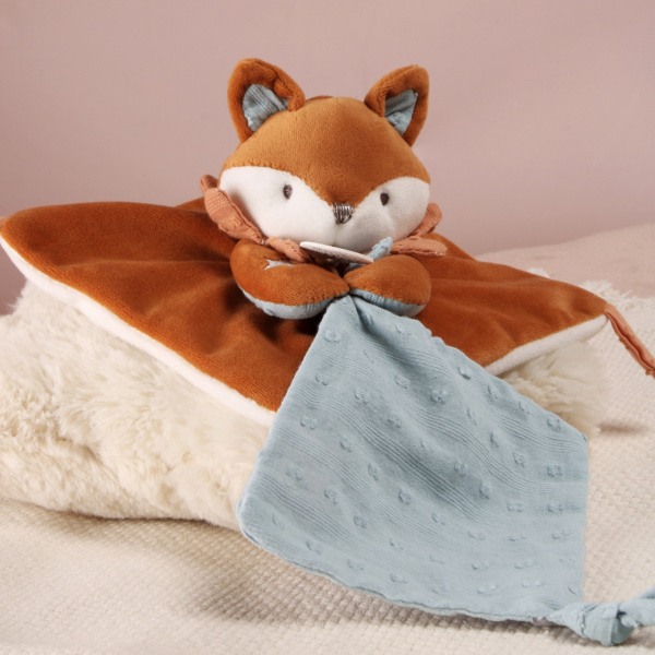 Doudou attache sucette 20 cm mina la renarde Doudou et compagnie