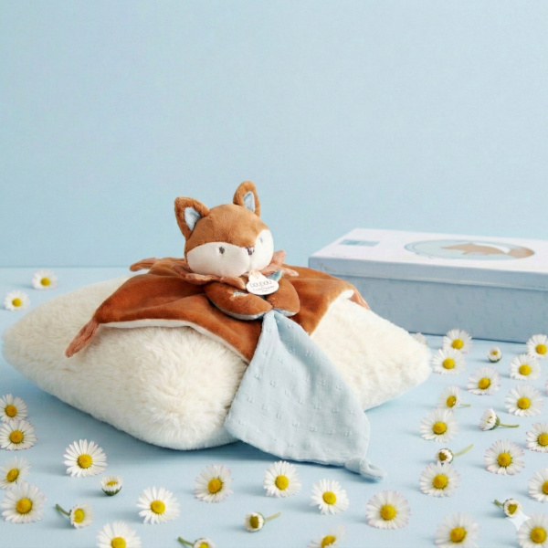 Doudou attache sucette 20 cm mina la renarde Doudou et compagnie