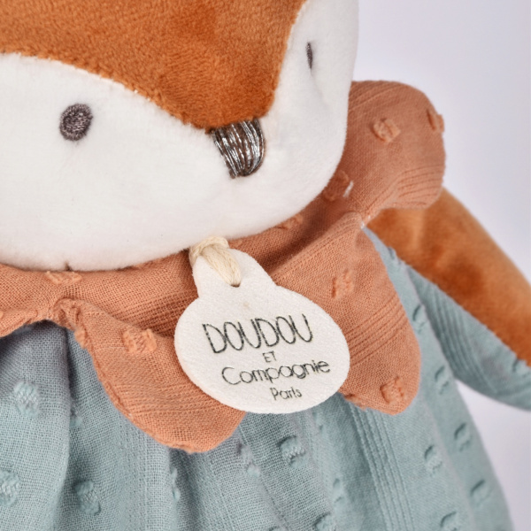 Doudou plat 29 cm timo le renard Doudou et compagnie
