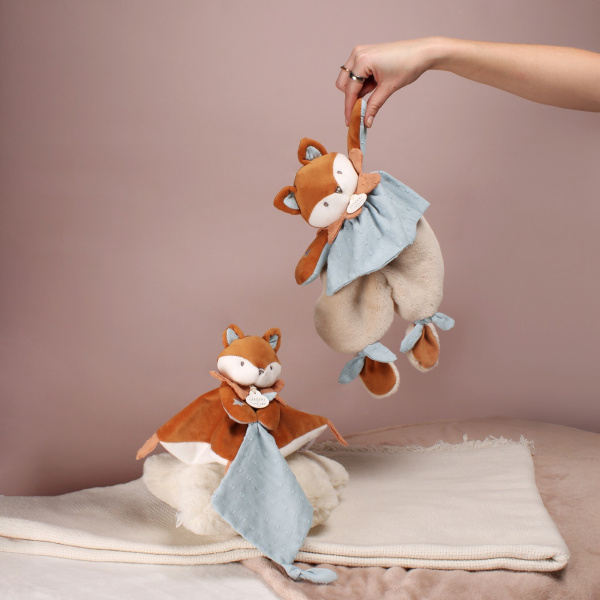 Doudou plat 29 cm timo le renard Doudou et compagnie