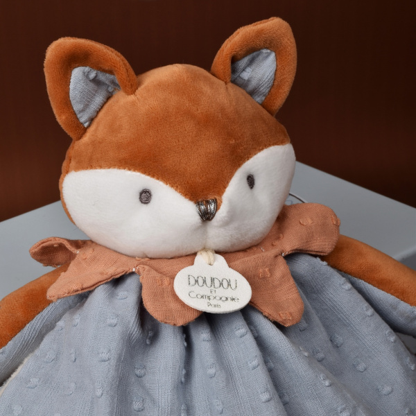 Doudou plat 29 cm timo le renard Doudou et compagnie