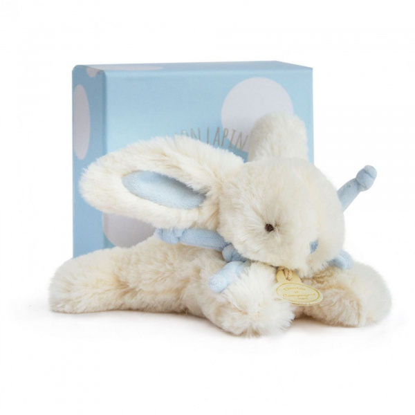Peluche lapin bonbon 16 cm bleu Doudou et compagnie
