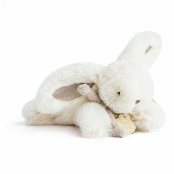 Peluche lapin bonbon 16 cm taupe Doudou et compagnie